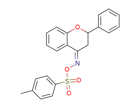 Molecular Structure of 6956-39-4 (N-{[(4-methylphenyl)sulfonyl]oxy}-2-phenyl-2,3-dihydro-4H-chromen-4-imine)