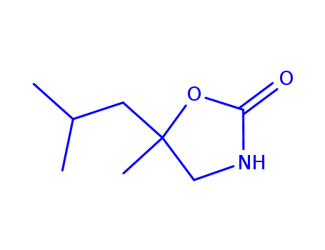 Molecular Structure of 649568-32-1 (2-Oxazolidinone,5-isobutyl-5-methyl-(5CI))