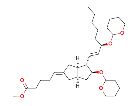 5-[(3aR,4S,5S,6aR)-5-(Tetrahydro-pyran-2-yloxy)-4-[(E)-(R)-3-(tetrahydro-pyran-2-yloxy)-oct-1-enyl]-hexahydro-pentalen-(2E)-ylidene]-pentanoic acid methyl ester