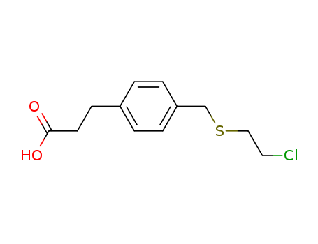 Benzenepropanoic acid, 4-[[(2-chloroethyl)thio]methyl]-