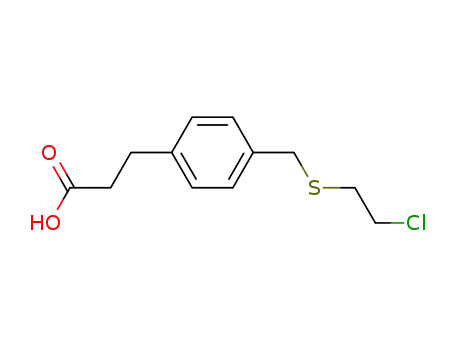 Molecular Structure of 6951-12-8 (3-[4-(2-chloroethylsulfanylmethyl)phenyl]propanoic acid)