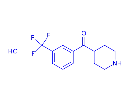 Molecular Structure of 64670-97-9 (PIPERIDIN-4-YL-(3-TRIFLUOROMETHYL-PHENYL)-METHANONE HYDROCHLORIDE)
