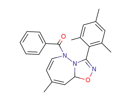Molecular Structure of 64762-46-5 ([8-methyl-3-(2,4,6-trimethylphenyl)[1,2,4]oxadiazolo[4,5-b][1,2]diazepin-5(9aH)-yl](phenyl)methanone)