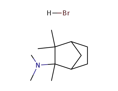 Molecular Structure of 6472-63-5 (N,N,2,3,3-pentamethylbicyclo[2.2.1]heptan-2-amine hydrobromide (1:1))