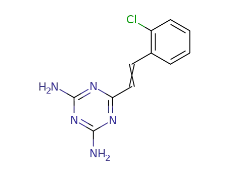 Molecular Structure of 6951-80-0 (6-[2-(2-chlorophenyl)ethenyl]-1,3,5-triazine-2,4-diamine)