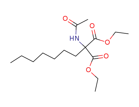 Molecular Structure of 6955-14-2 (diethyl (acetylamino)(heptyl)propanedioate)