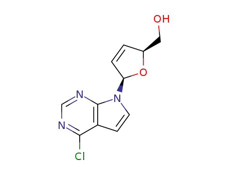 4-chloro-7-(2,3-dideoxy-β-D-glycero-pent-2-enofuranosyl)-7H-pyrrolo<2,3-d>pyrimidine
