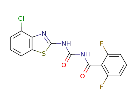 Molecular Structure of 64862-33-5 (N-[(4-chloro-1,3-benzothiazol-2-yl)carbamoyl]-2,6-difluorobenzamide)