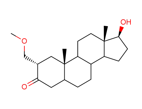 Molecular Structure of 6945-90-0 ((2S,5S,8S,9S,10S,13S,14S,17S)-17-hydroxy-2-(methoxymethyl)-10,13-dimet hyl-1,2,4,5,6,7,8,9,11,12,14,15,16,17-tetradecahydrocyclopenta[a]phena nthren-3-one)