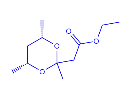 Molecular Structure of 6472-11-3 (ethyl (2,4,6-trimethyl-1,3-dioxan-2-yl)acetate)
