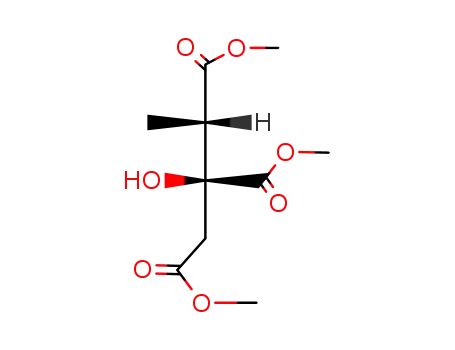 Molecular Structure of 63086-40-8 (1,2,3-Butanetricarboxylic acid, 2-hydroxy-, trimethyl ester)
