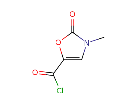 Molecular Structure of 64843-29-4 (5-Oxazolecarbonyl chloride, 2,3-dihydro-3-methyl-2-oxo- (9CI))