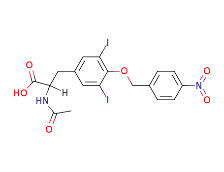Molecular Structure of 64700-62-5 (N-acetyl-3,5-diiodo-O-(4-nitrobenzyl)-L-tyrosine)