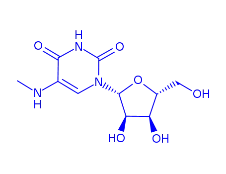 Molecular Structure of 69339-81-7 (5-(methylamino)-1-pentofuranosylpyrimidine-2,4(1H,3H)-dione)
