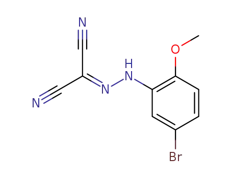 Molecular Structure of 64691-82-3 ([(5-bromo-2-methoxyphenyl)hydrazono]propanedinitrile)