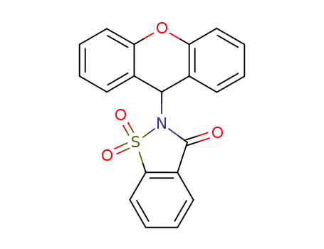 2-(9H-xanthen-9-yl)-1,2-benzothiazol-3(2H)-one 1,1-dioxide