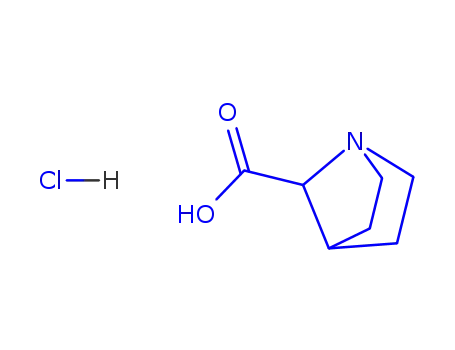 Molecular Structure of 646055-94-9 (1-Azabicyclo[2.2.1]heptane-7-carboxylic acid, hydrochloride)