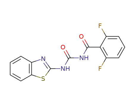 Molecular Structure of 64862-32-4 (N-(1,3-benzothiazol-2-ylcarbamoyl)-2,6-difluorobenzamide)