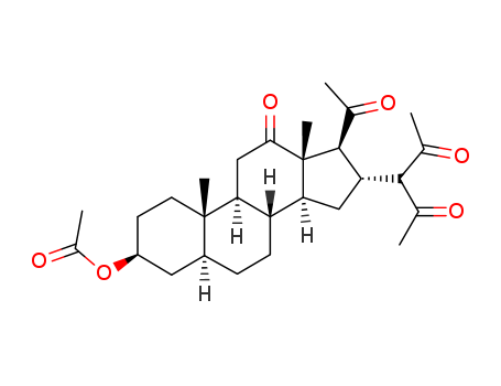 5a-Pregnane-12,20-dione, 16a-(1-acetylacetonyl)-3b-hydroxy-, acetate (8CI) cas  6953-90-8
