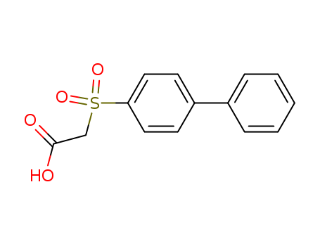 Molecular Structure of 19813-85-5 (Acetic acid, ([1,1'-biphenyl]-4-ylsulfonyl)-)