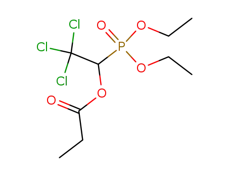 Phosphonic acid, (2,2,2-trichloro-1-hydroxyethyl)-, diethyl ester, propionate