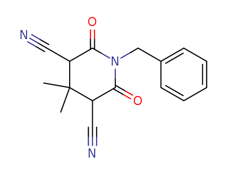 3,5-Piperidinedicarbonitrile,4,4-dimethyl-2,6-dioxo-1-(phenylmethyl)- cas  64729-45-9