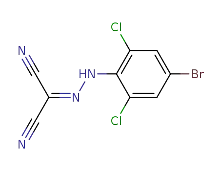 Molecular Structure of 64691-92-5 ([(4-bromo-2,6-dichlorophenyl)hydrazono]propanedinitrile)