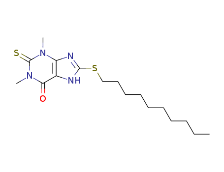 6H-Purin-6-one,8-(decylthio)-1,2,3,9-tetrahydro-1,3-dimethyl-2-thioxo- cas  6466-10-0