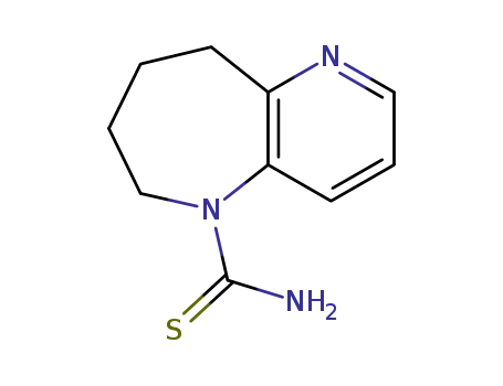 Molecular Structure of 69435-46-7 (5H-Pyrido[3,2-b]azepine-5-carbothioamide,  6,7,8,9-tetrahydro-)