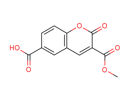 Molecular Structure of 6468-71-9 (3-Methoxycarbonyl-2-oxo-α-chromene-6-carboxylic acid)