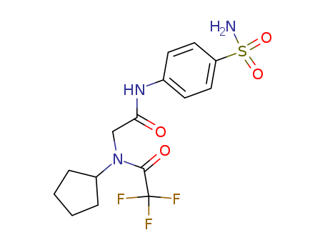 Acetamide, N-[2-[[4-(aminosulfonyl)phenyl]amino]-2-oxoethyl]-N-cyclopentyl-2,2,2-trifluoro- cas  64876-93-3