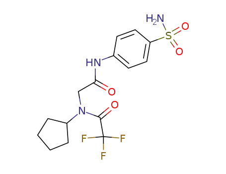Molecular Structure of 64876-93-3 (N~2~-cyclopentyl-N-(4-sulfamoylphenyl)-N~2~-(trifluoroacetyl)glycinamide)