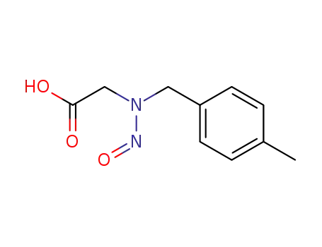 Molecular Structure of 90918-65-3 (2-[(4-methylphenyl)methyl-nitroso-amino]acetic acid)