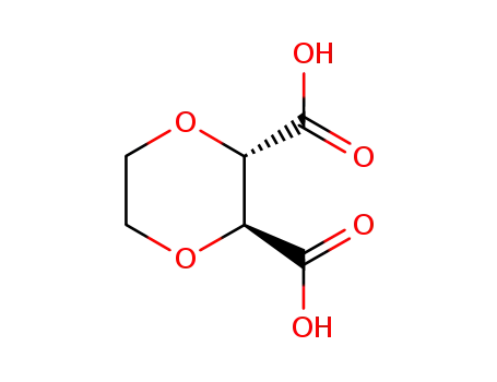 Molecular Structure of 6938-87-0 ((2R,3R)-1,4-dioxane-2,3-dicarboxylic acid)