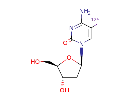 Molecular Structure of 64792-95-6 (Cytidine, 2-deoxy-5-(iodo-125I)-)