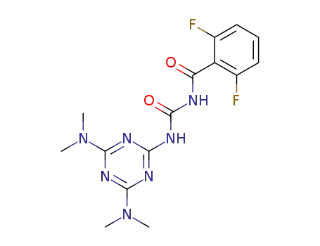 Molecular Structure of 64862-28-8 (N-{[4,6-bis(dimethylamino)-1,3,5-triazin-2-yl]carbamoyl}-2,6-difluorobenzamide)
