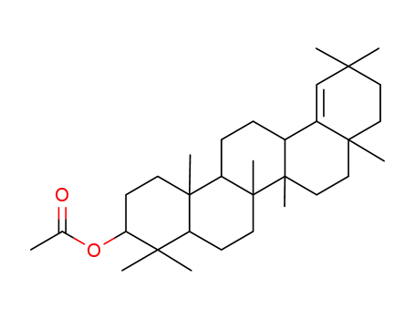 Molecular Structure of 64727-44-2 ((3alpha,5xi,18xi)-olean-15-en-3-yl acetate)