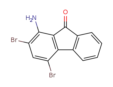 Molecular Structure of 6957-59-1 (1-amino-2,4-dibromo-9H-fluoren-9-one)