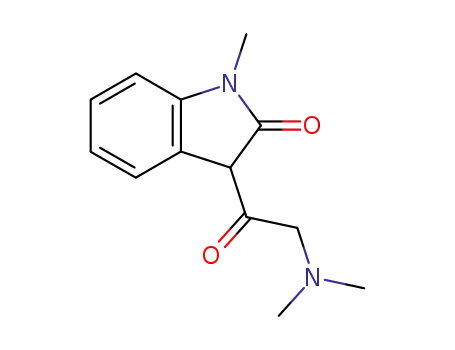 Molecular Structure of 6947-68-8 (3-[(dimethylamino)acetyl]-1-methyl-1,3-dihydro-2H-indol-2-one)