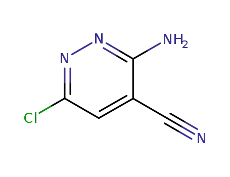 Molecular Structure of 64613-52-1 (4-Pyridazinecarbonitrile,  3-amino-6-chloro-)