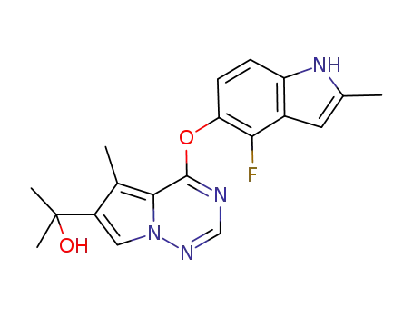 2-(4-(4-fluoro-2-methyl-1H-indol-5-yloxy)-5-methylpyrrolo[1,2-f][1,2,4]triazin-6-yl)propan-2-ol