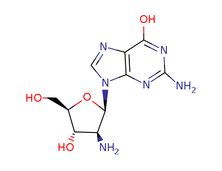2-AMINO-2-DEOXY-SS-ARABINOFURANOSYLGUANINE