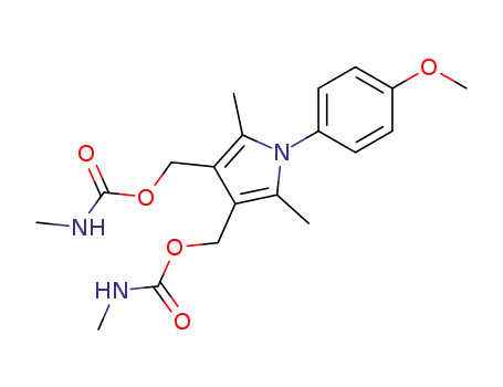 Molecular Structure of 64618-56-0 ([1-(4-methoxyphenyl)-2,5-dimethyl-1H-pyrrole-3,4-diyl]dimethanediyl bis(methylcarbamate))