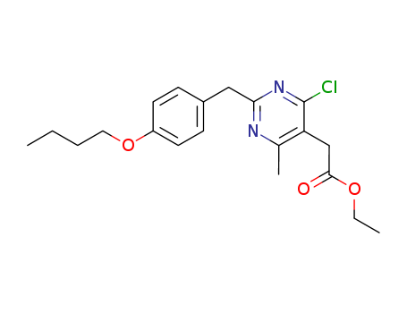 ethyl 2-[2-[(4-butoxyphenyl)methyl]-4-chloro-6-methylpyrimidin-5-yl]acetate