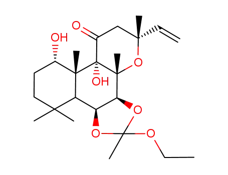 (3aS,3bR,5R,7aS,7bR,8S,11bS)-2-Ethoxy-7a,8-dihydroxy-2,3b,5,7b,11,11-hexamethyl-5-vinyl-dodecahydro-1,3,4-trioxa-cyclopenta[l]phenanthren-7-one