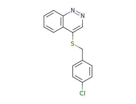 Molecular Structure of 6959-27-9 (4-[(4-chlorobenzyl)sulfanyl]cinnoline)