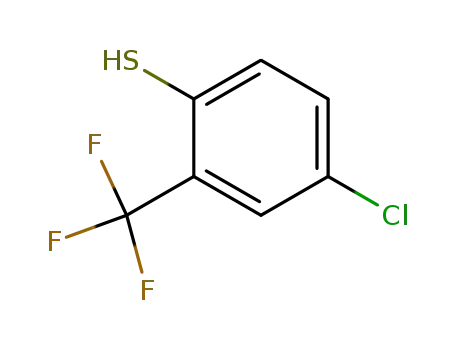 Molecular Structure of 18904-34-2 (Benzenethiol, 4-chloro-2-(trifluoromethyl)-)