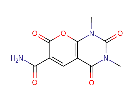 Molecular Structure of 69791-26-0 (1,3-dimethyl-2,4,7-trioxo-1,3,4,7-tetrahydro-2H-pyrano[2,3-d]pyrimidine-6-carboxamide)
