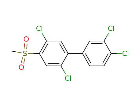 Molecular Structure of 69797-51-9 (4-Methylsulfonyl-2,3',4',5-tetrachlorobiphenyl)