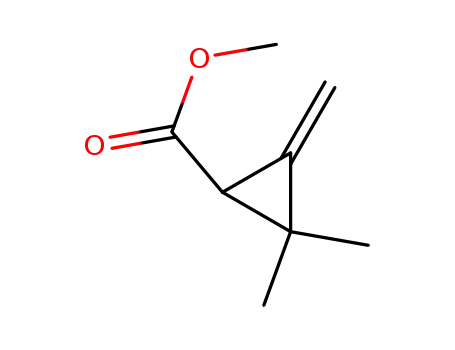 Molecular Structure of 65051-69-6 (Cyclopropanecarboxylic acid, 2,2-dimethyl-3-methylene-, methyl ester (9CI))